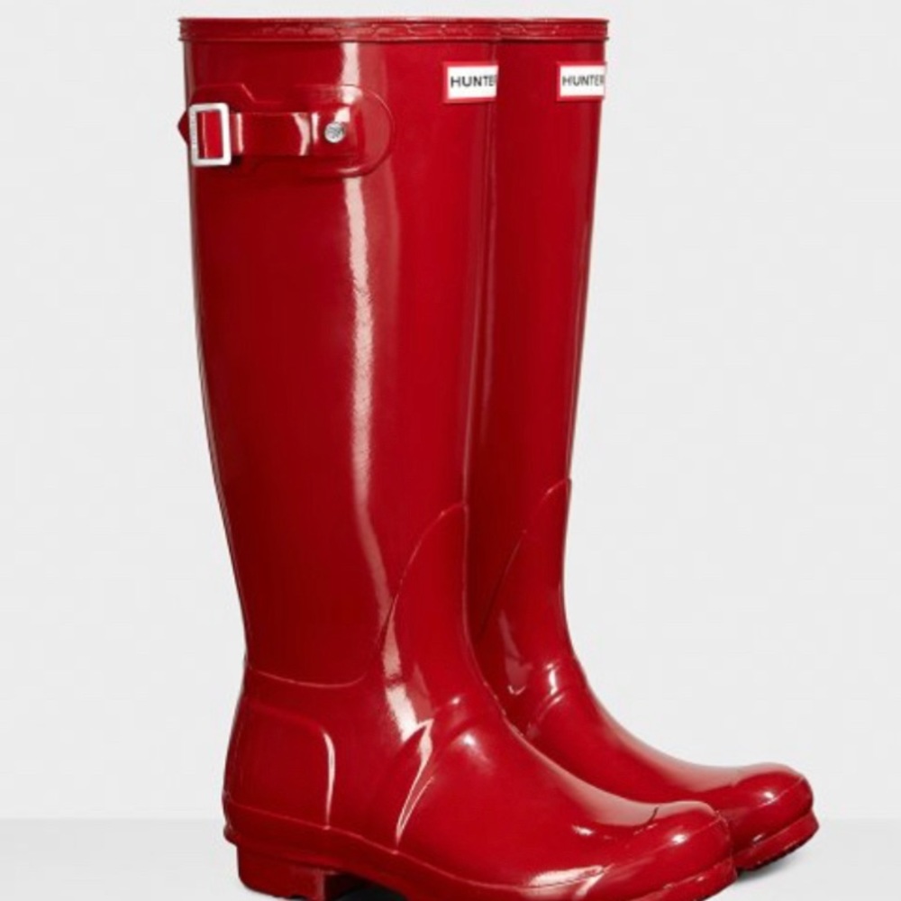 Hunter Original Tall Rain Boots un Military Red